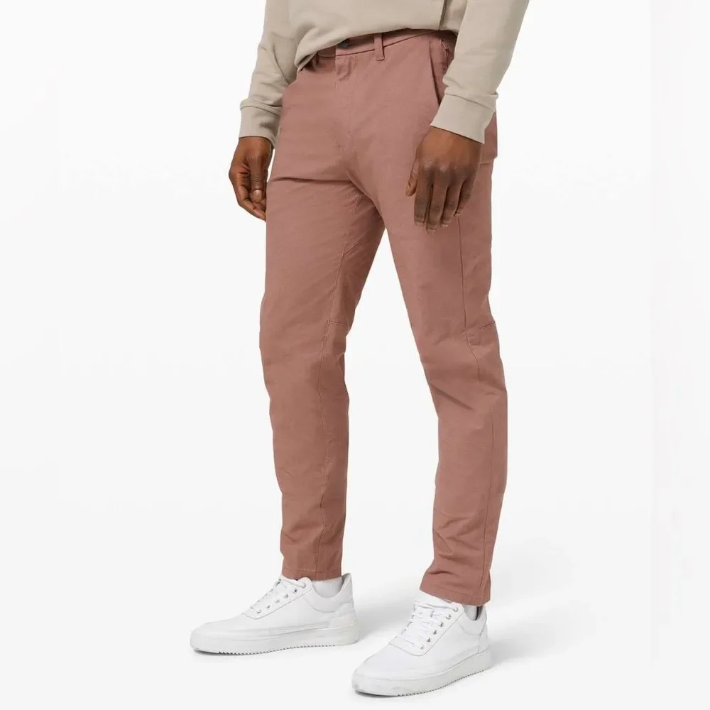 Lululemon Men’s Commission Pant Cotton Slim Earth Dye Faded Red 32